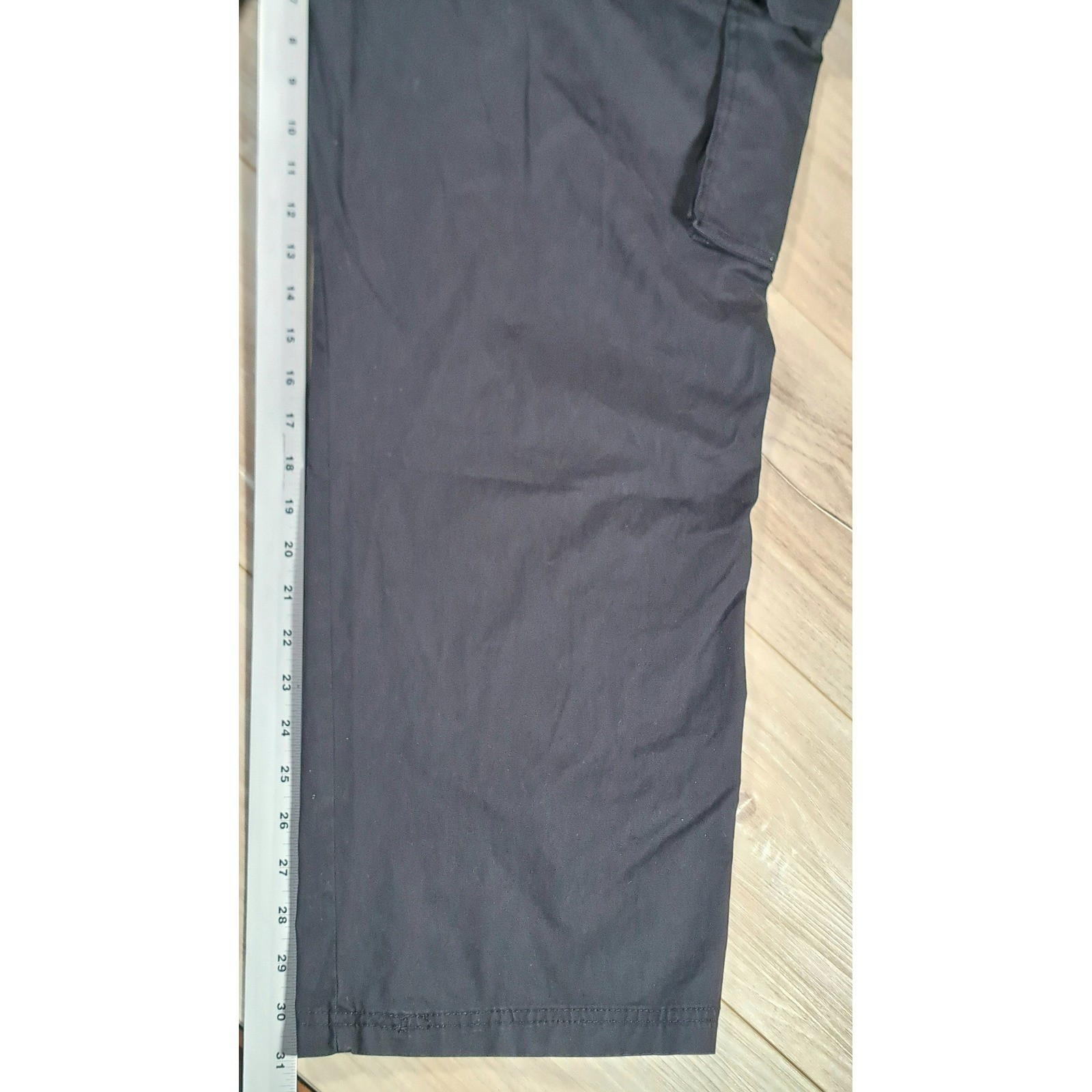 No Boundaries Mens Black Cargo Pants Straight Fit Elastic Waist 2XL 44-46 NWT