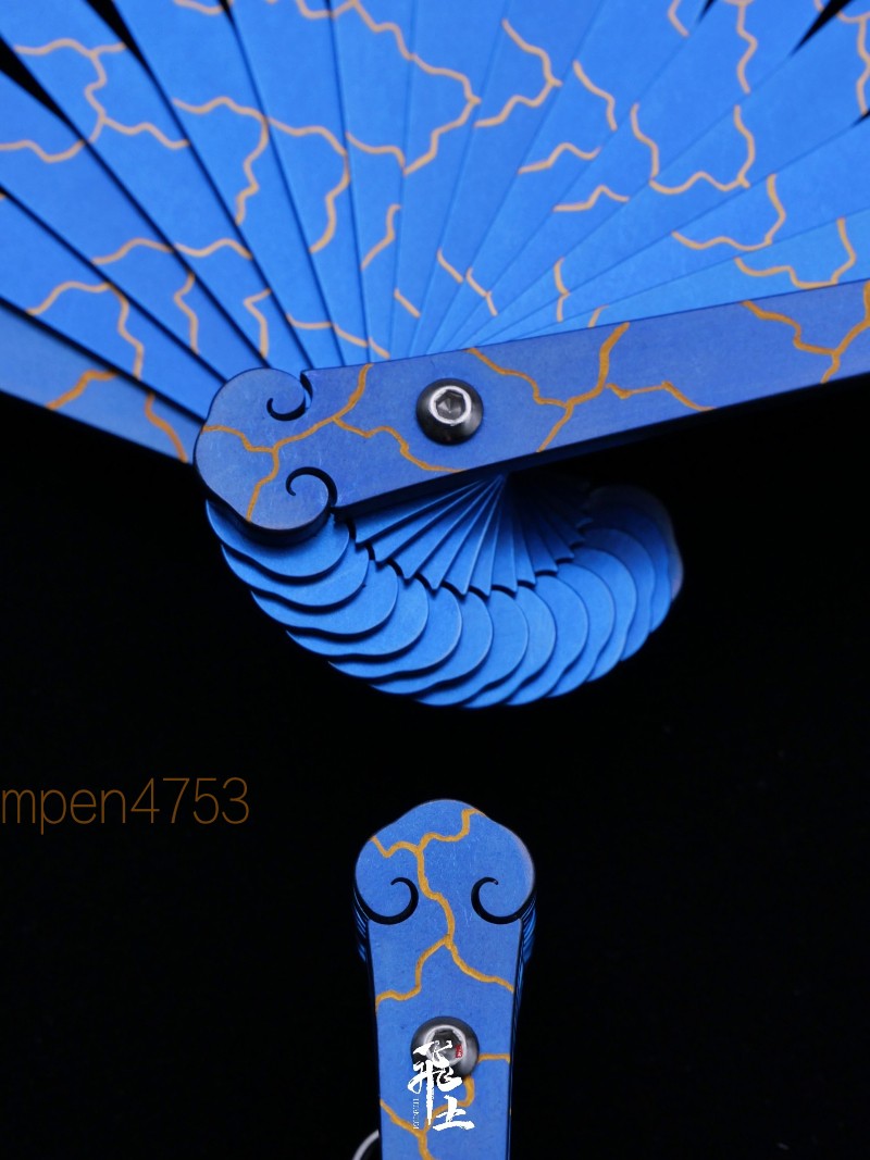 10 In Titanium Alloy Folding Fan Metal Hand Fan Martial Arts Kung Fu Pocket Fan