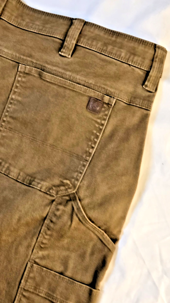 Weatherproof Vintage Mens Carpenter Pants 40×30 Cedar Brown Stretch Workwear Uti