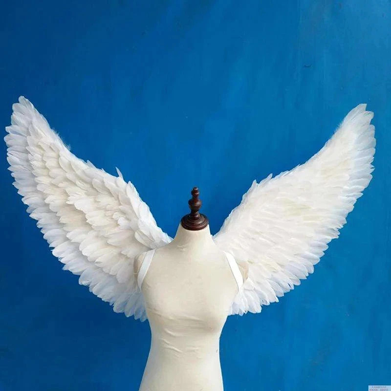 White Angel Feather Wings Set – Halo & Wand for Kids and Adults Cosplay