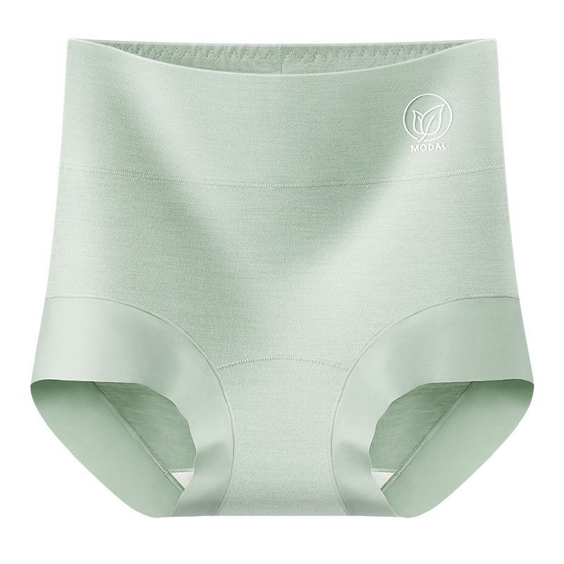 Women High waist Briefs Modal Tummy control Seamless Solid Underwear 76419