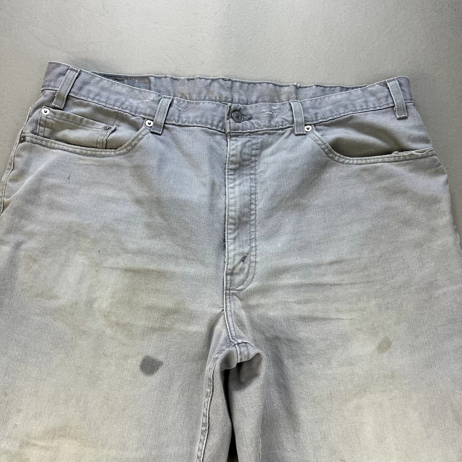 Vintage Levis 550 Jeans Mens 40×30 Gray Denim Relaxed Fit Light Charcoal Wash