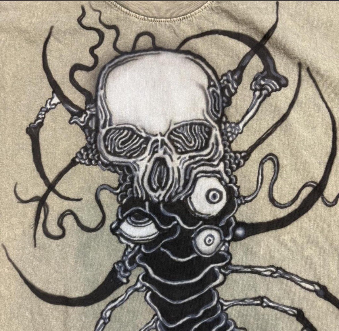 Hand Airbrushed Los Angeles Apparel Men’s XL Heavyweight Cotton Crew Neck Tee
