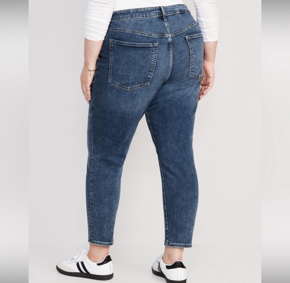 Old Navy Womens Jeans Plus Size 28 Medium Wash O.G. Straight Curvy High Rise NEW