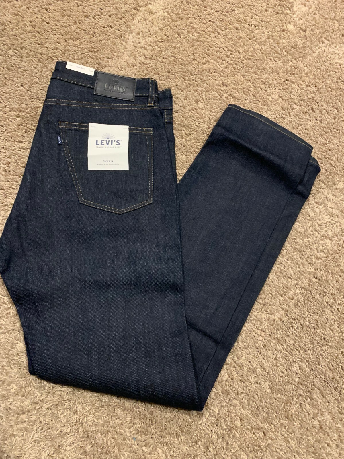 LEVI’S MADE & CRAFTED Jeans Blue Tack Slim 29X32 Only Size Left NWT MSRP$158 U19