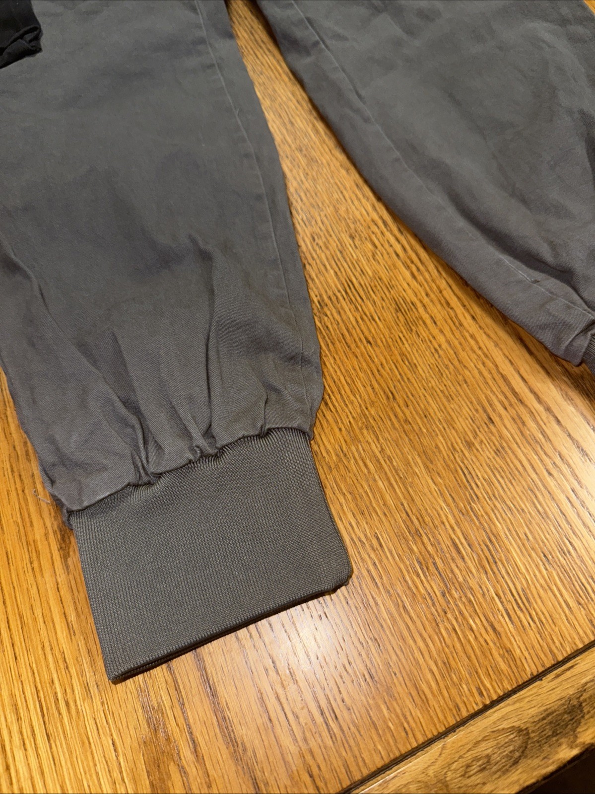 BLVCK Paris Gray/Black Buckle Strap Tokyo Pants sz XL