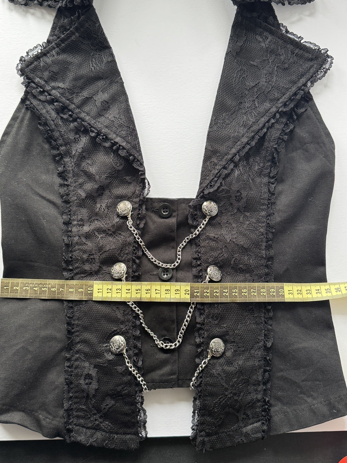 G.L.P (Gothic Lolita & Punk) Waistcoat Vest – Size S – Black