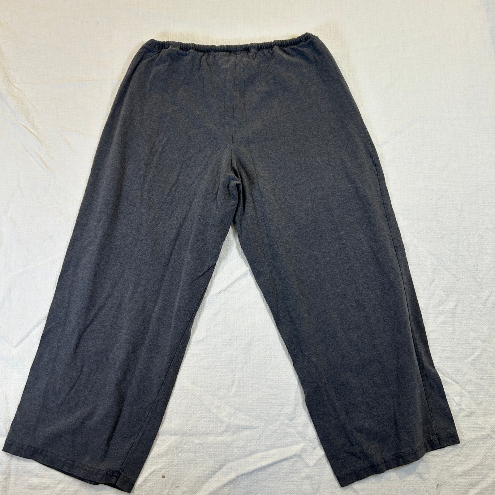 Lot of 2 ProSpirit Womens Drawstring Lounge Pants Black Gray Large Wide Leg
