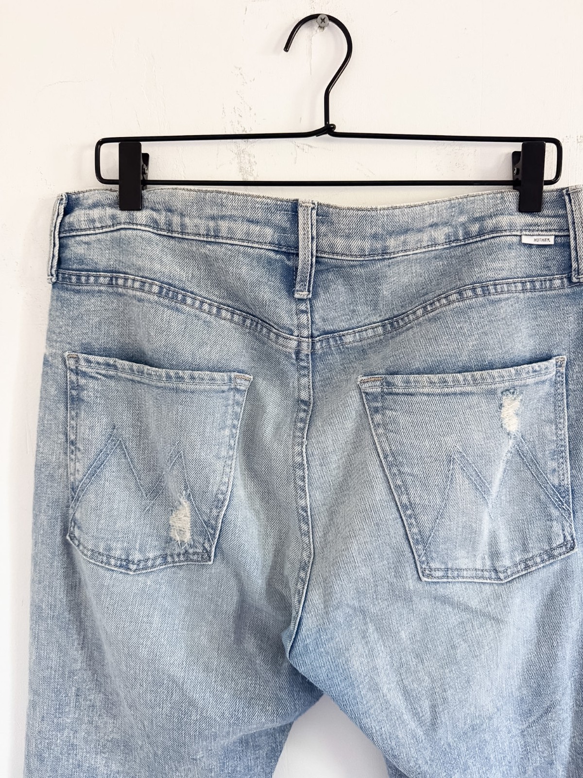 Mother The Scrapper Double Cuff Blue Jeans 29
