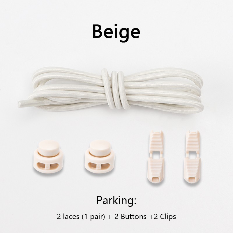 No Tie Elastic Shoelaces Lock Laces Shoe Strings Sports w/ Locking Toggle