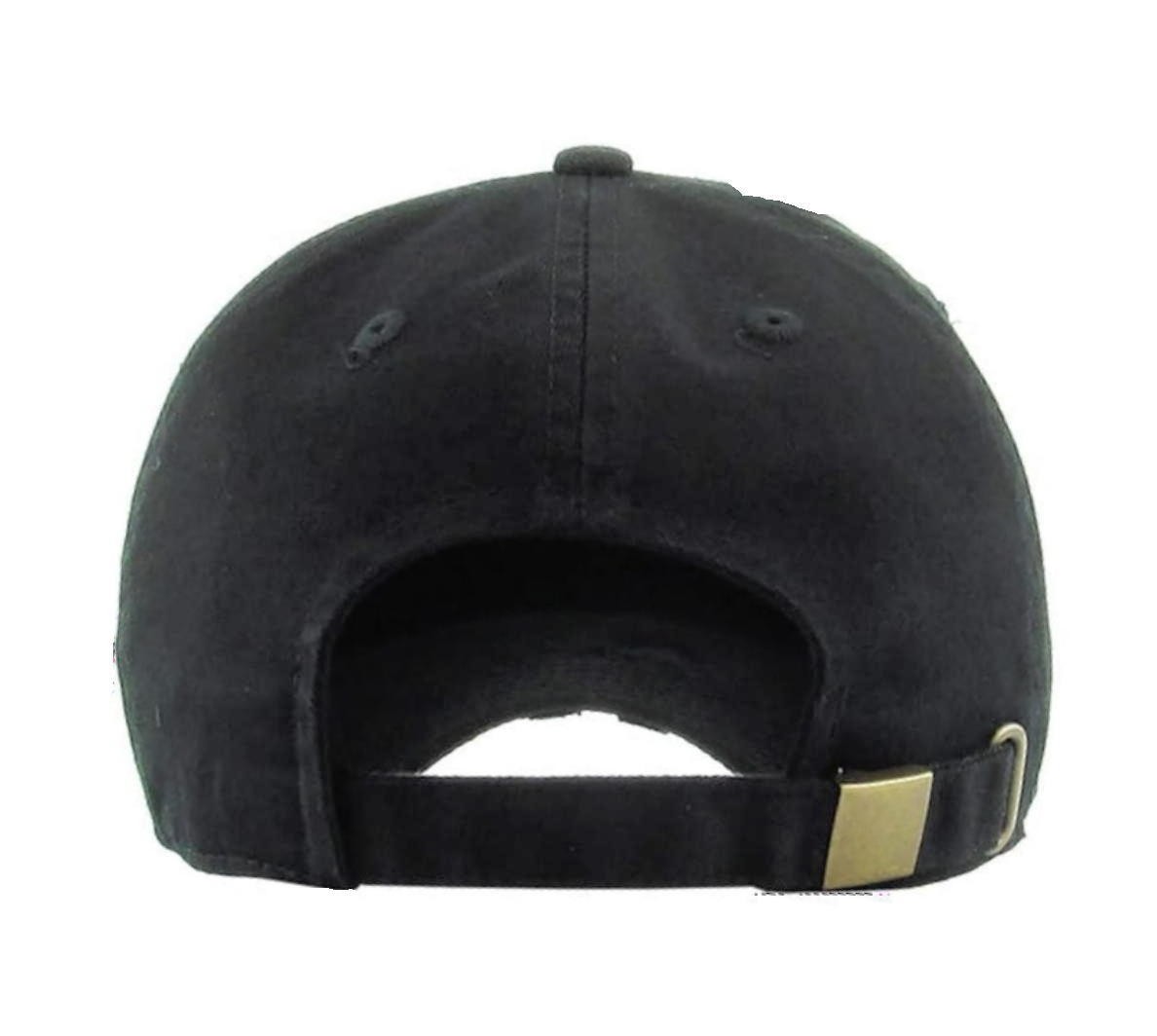 KBETHOS Love Rose Distressed 6 Panel Hat Black KBSV-3001V-BLK-200