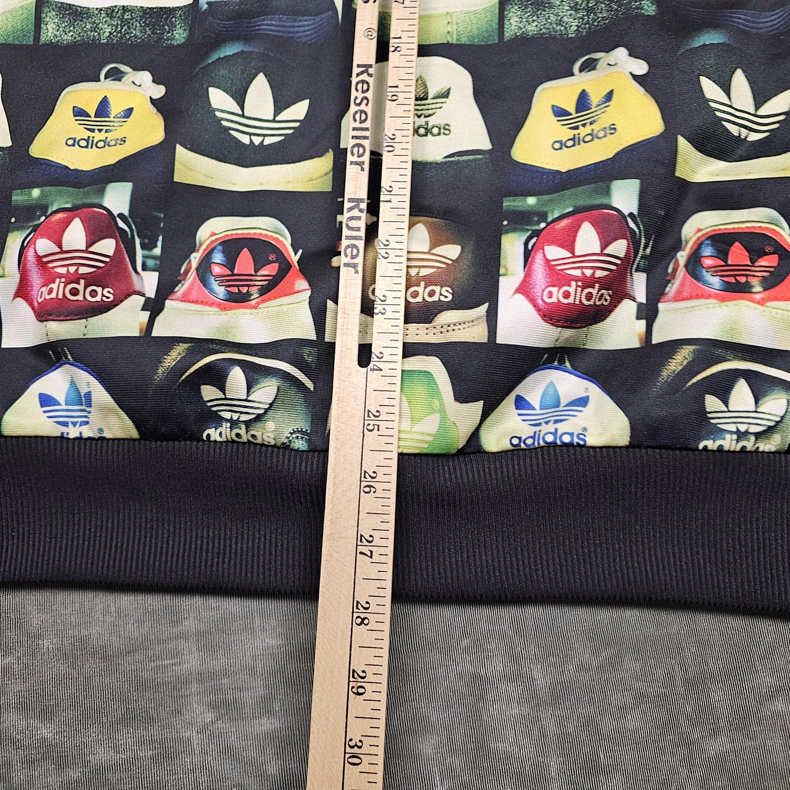 Adidas Originals Track Jacket Mens XL Multicolor Shoe Print Zip Trefoil F78108
