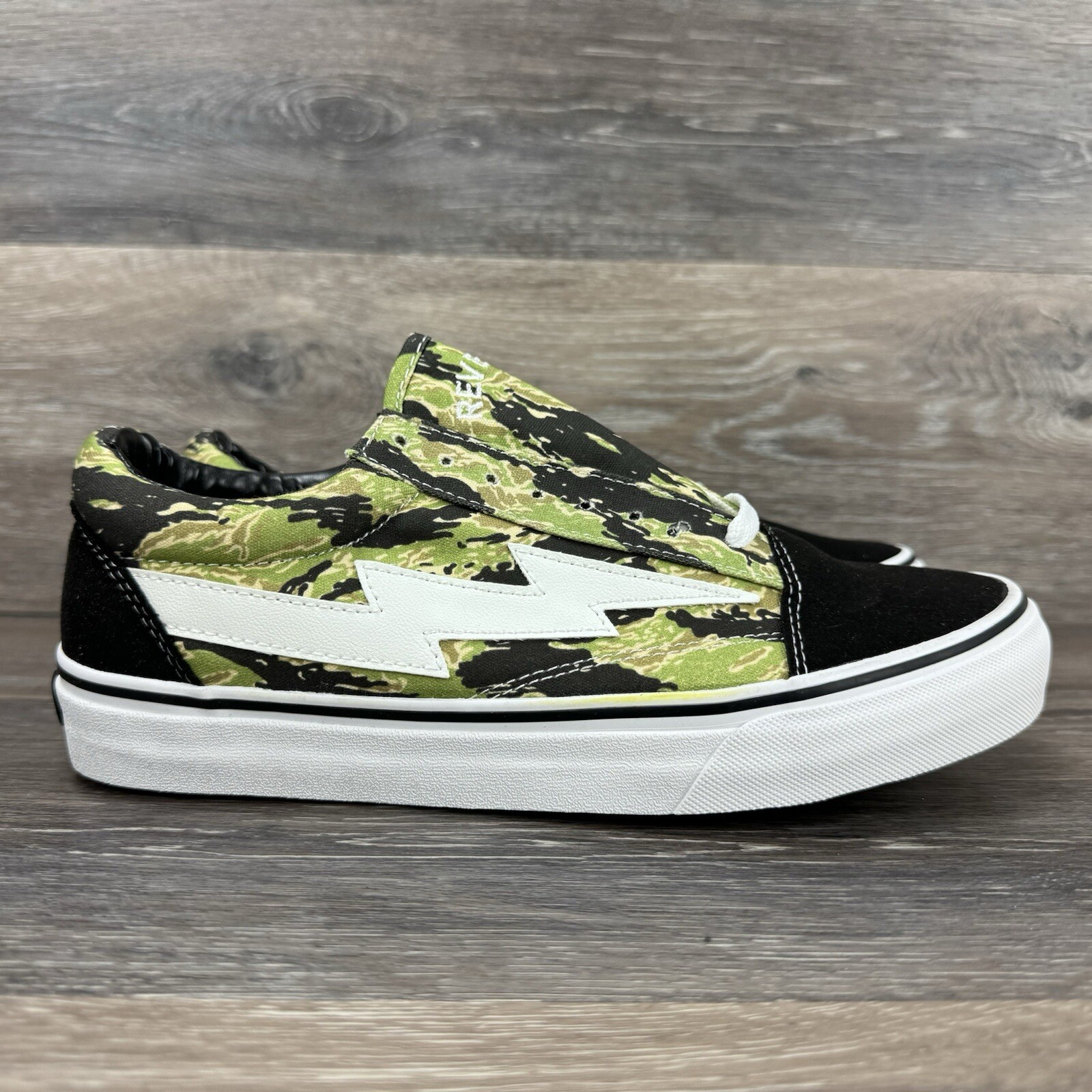REVENGE X STORM Camo Green Van Ian Connor Skateboarding Sneaker Men Size 8
