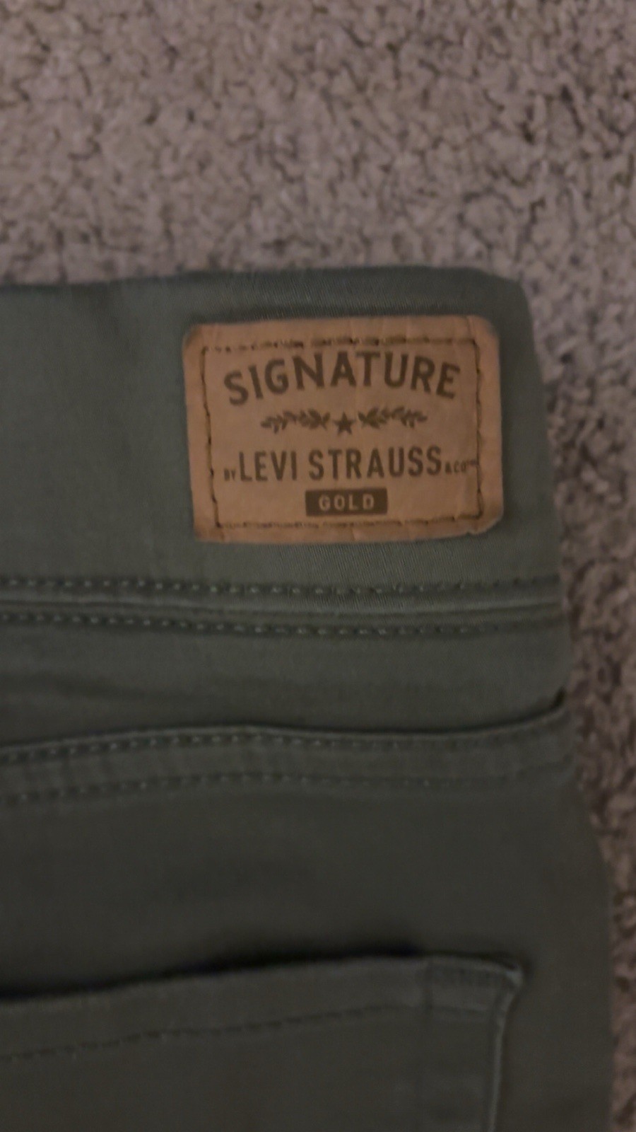 Signature by Levi Strauss Gold Women’s Green Pull-On Skinny Jeans Stretch