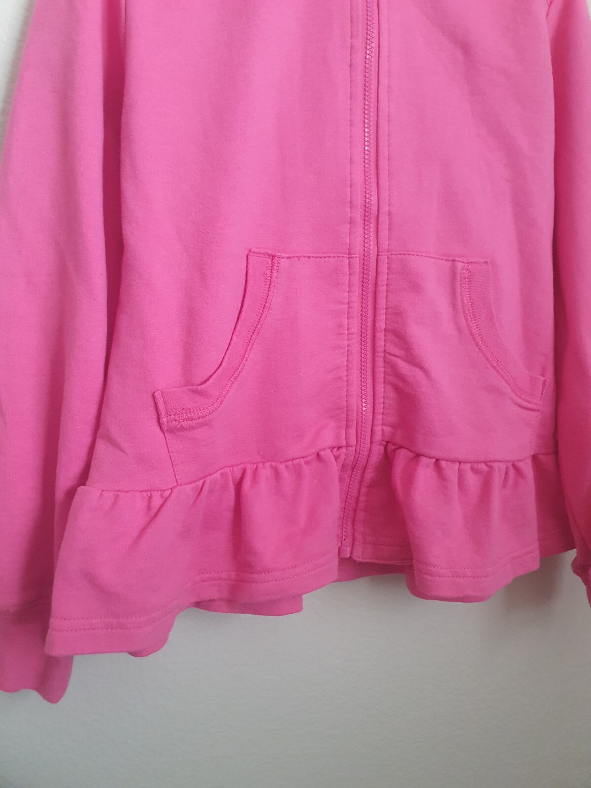 French Toast Girls Ruffled Pink Full Zip Hoodie Size 7-8