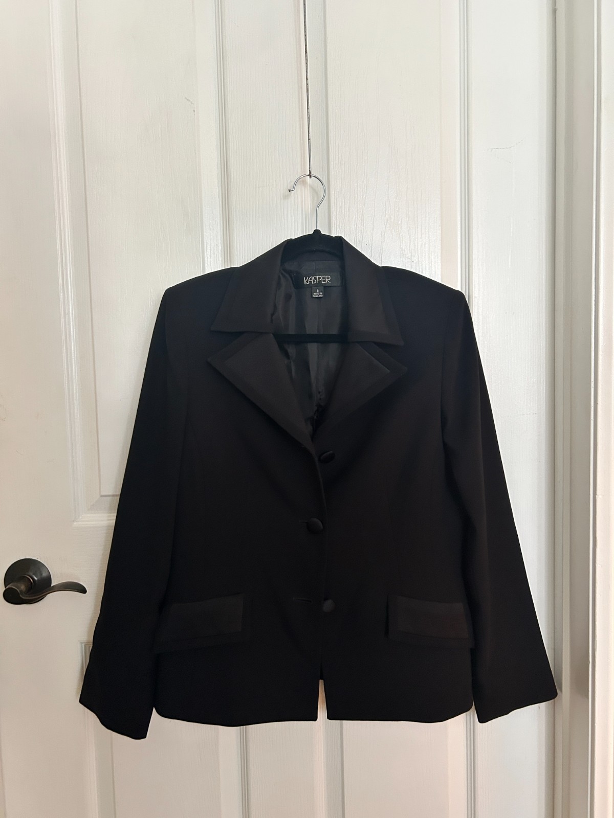 Kasper Black Tailored Blazer Career Suit Jacket Women’s Lined Classic