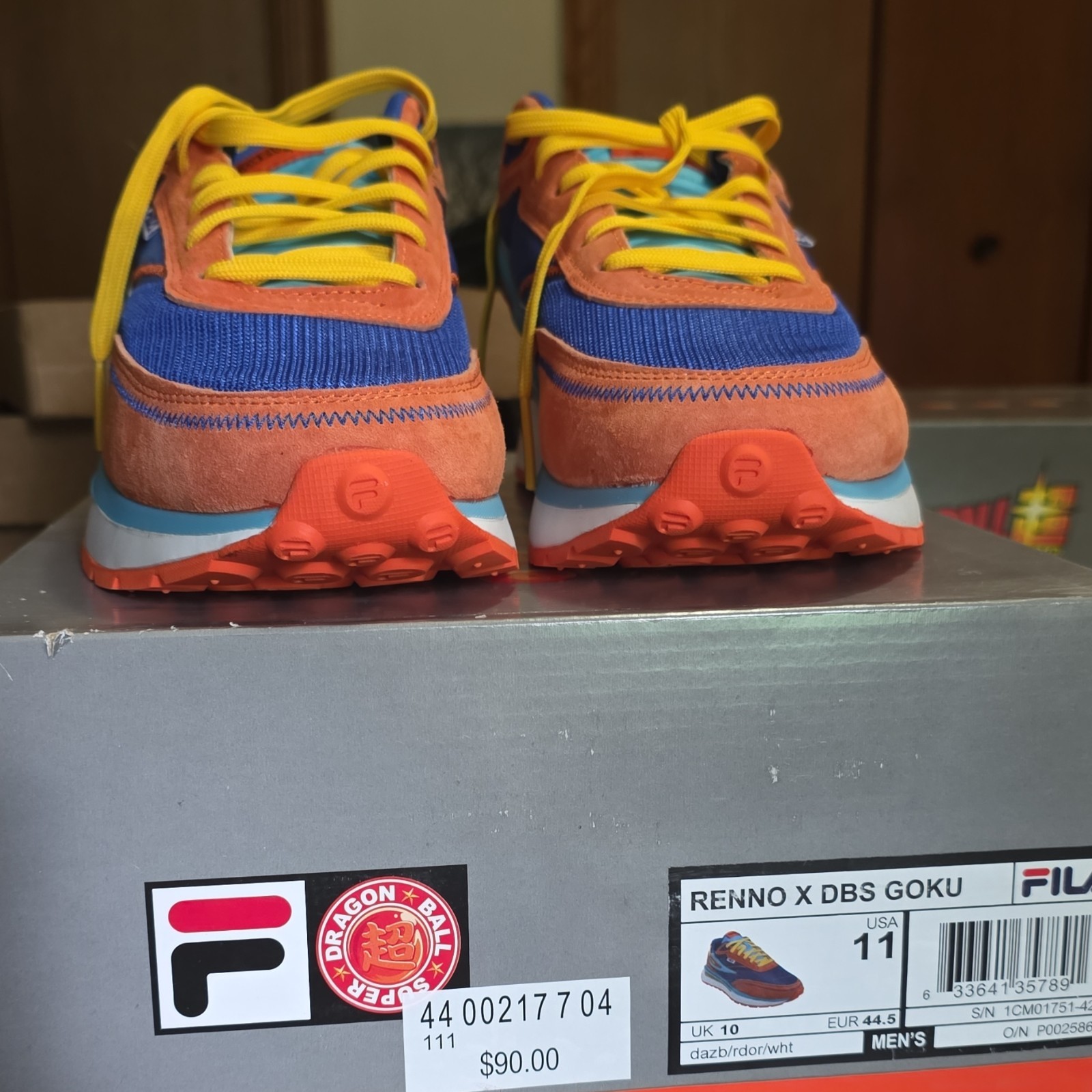 FILA Renno X DBS Goku Dragon Ball Super Low Top Lace-Up Sneakers 1CM01751-423