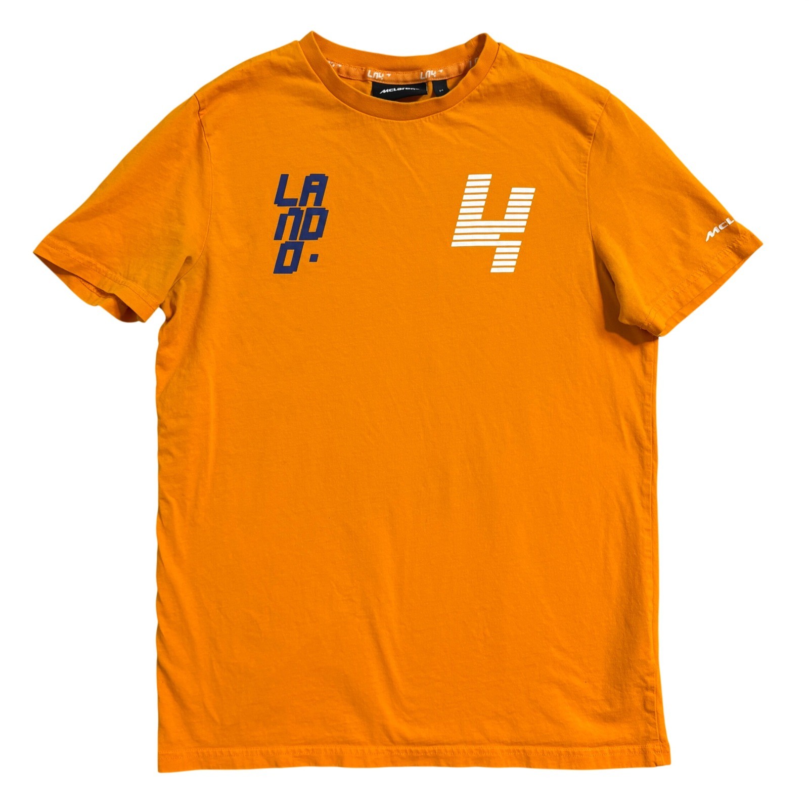 McLaren Lando Norris LN4 Graphic T-Shirt Mens Medium Orange F1 Racing Tee
