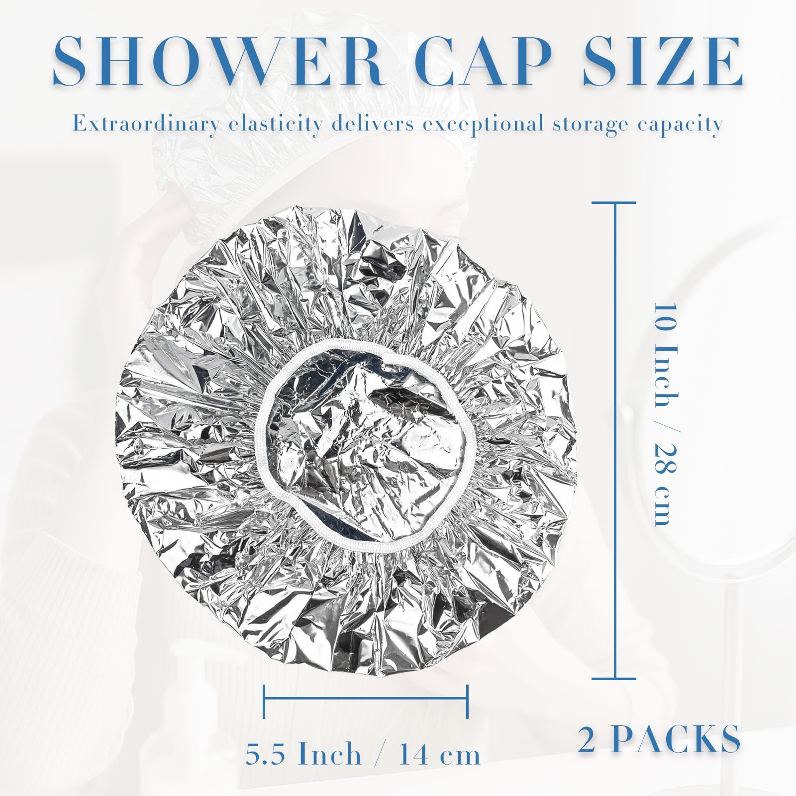 Reusable Aluminum Foil Heat Cap – Deep Conditioning Processing Cap with Elast…