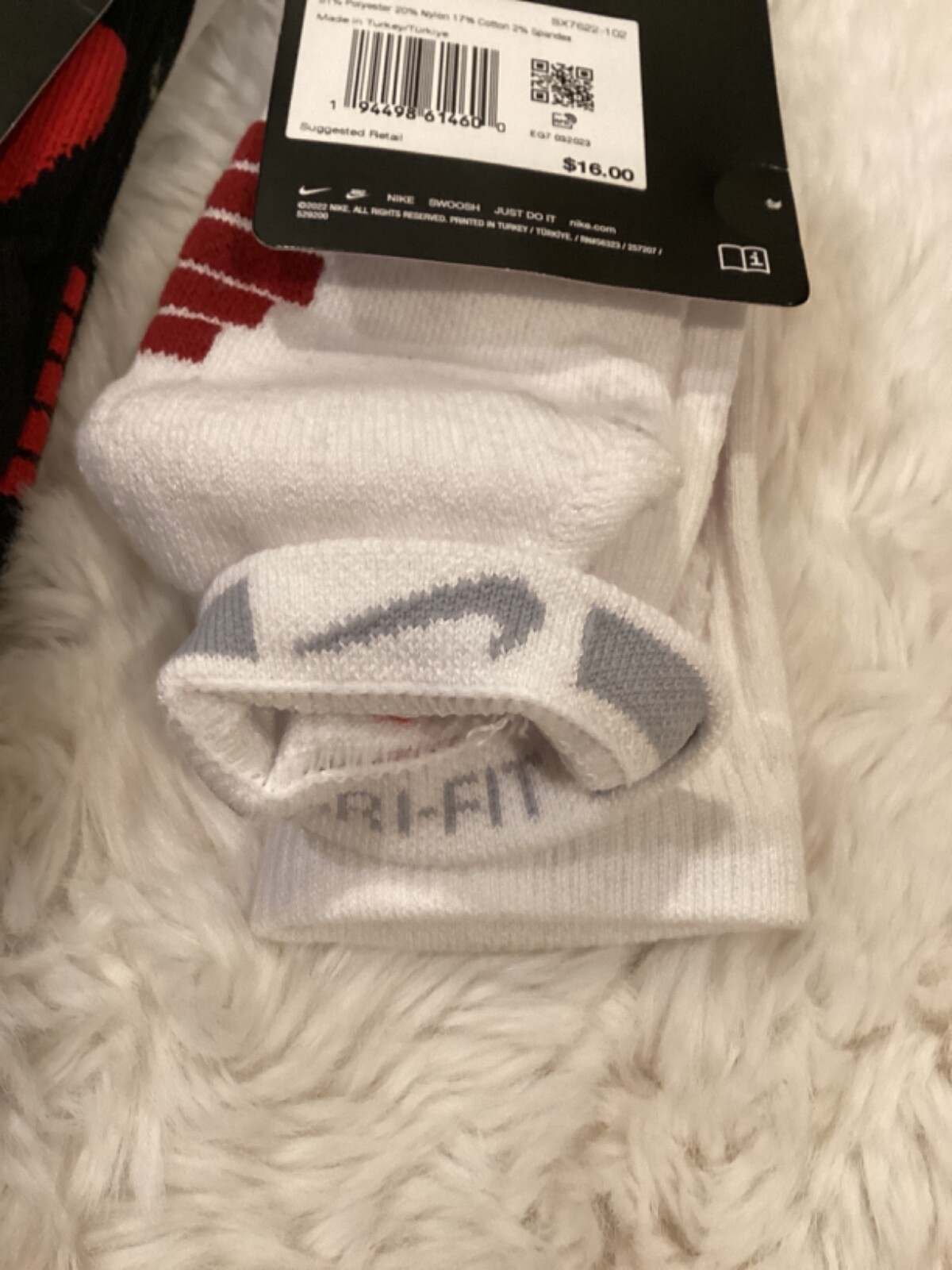 1 Nike Elite Crew Basketball Socks Medium Sz 6-8 SX7622 $16