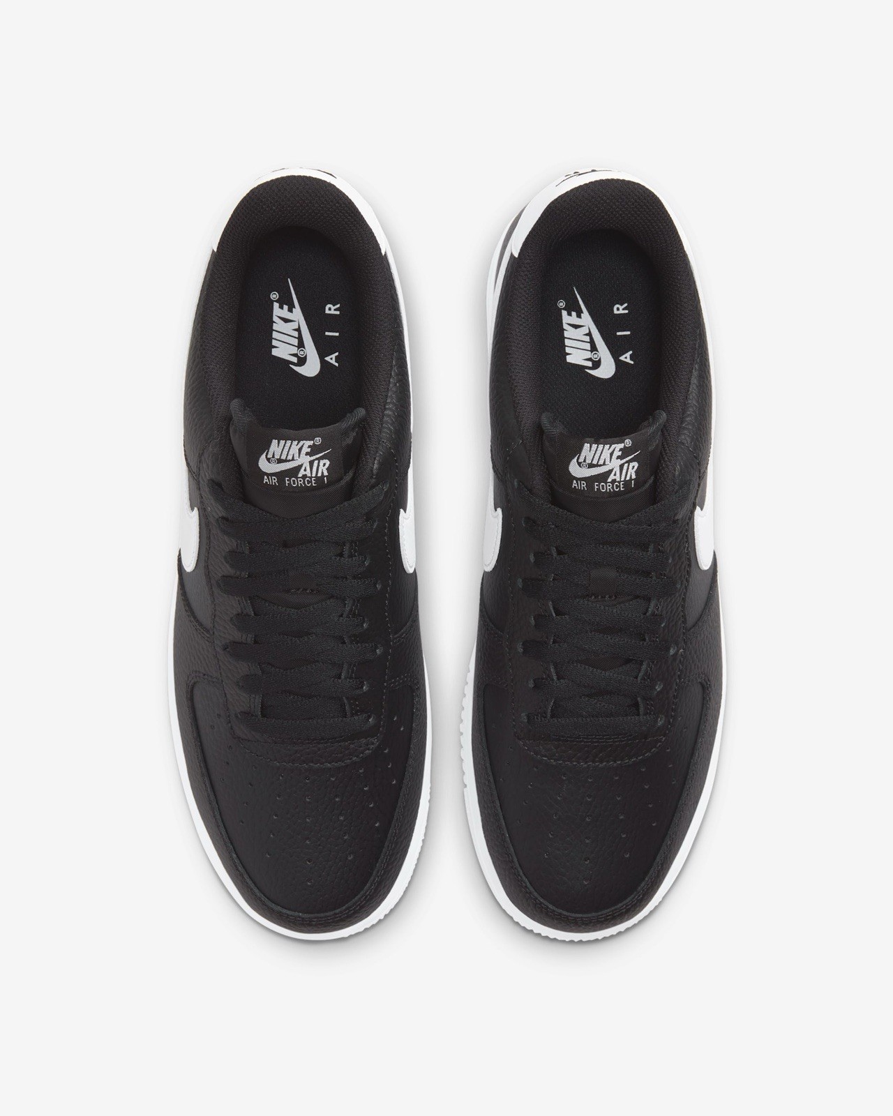 Men’s Size 9.5 Nike Air Force 1 ‘07 Black White CT2302-002 ((No Lid))