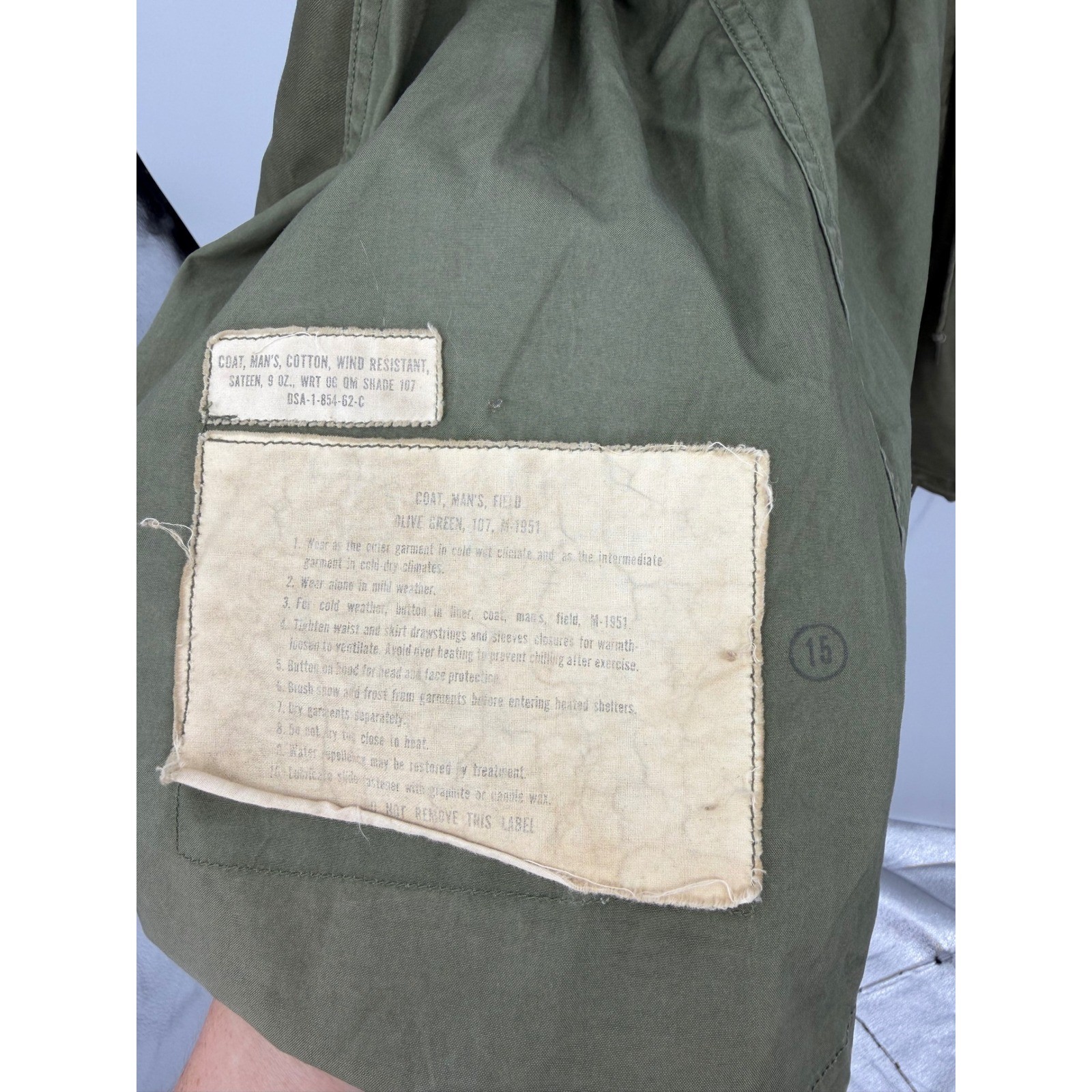 Vintage US Army M-51 M1951 Field Jacket OG-107 Korean War Small Short