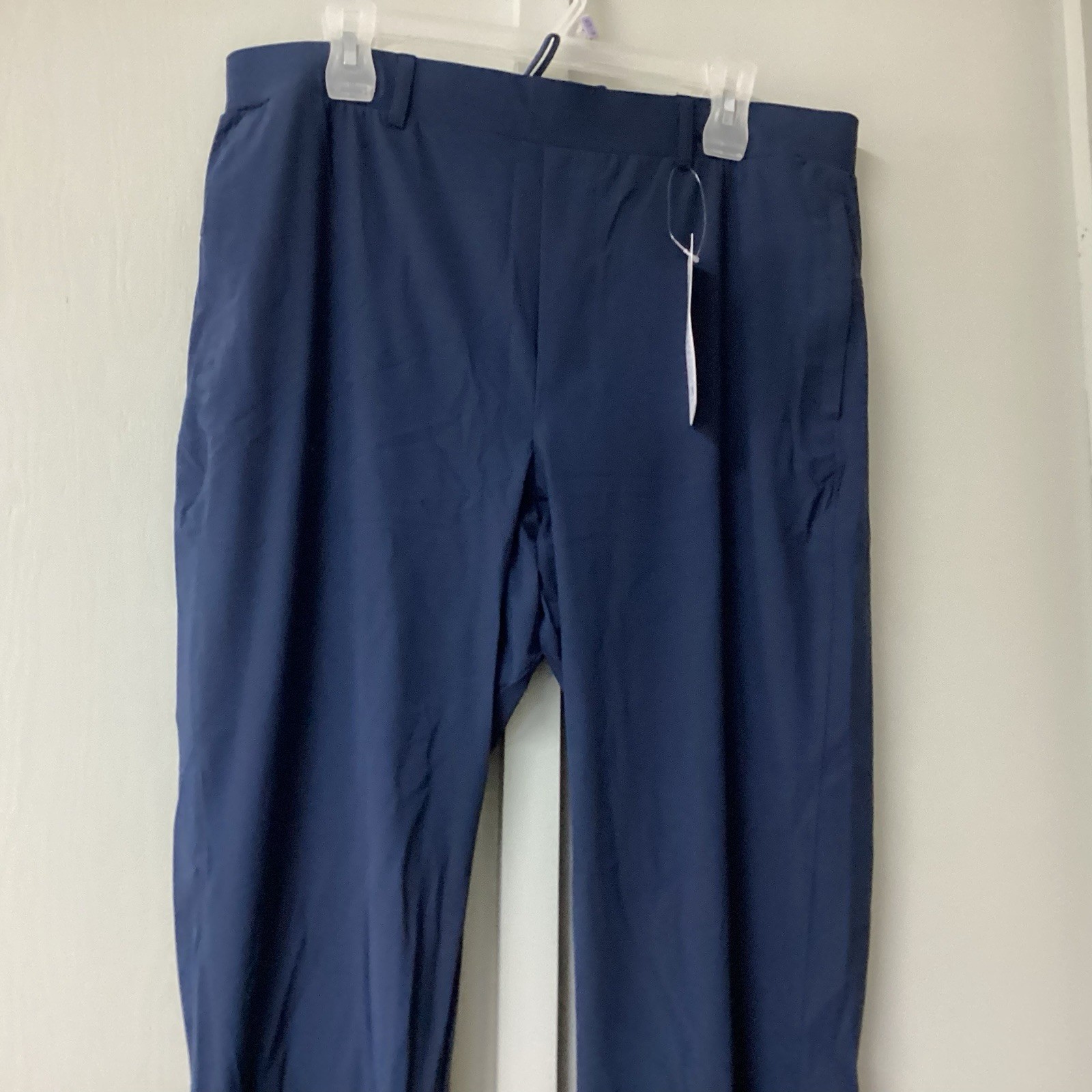&Collar Performance Menswear Athletic Blue Navy Slim Fit Pants Size 36 X 32 NWT