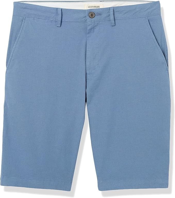 MEN’S SLIM FIT 11″ LIGHTWEIGHT COMFORT STRETCH OXFORD SHORT SIZE 34″ – Blue