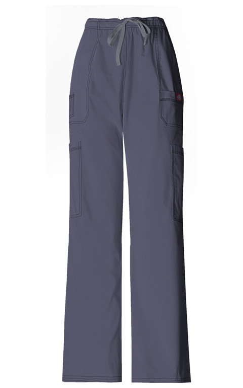 Pewter Dickies Scrubs Gen Flex Mens Drawstring Cargo Pant 81003 PEWZ