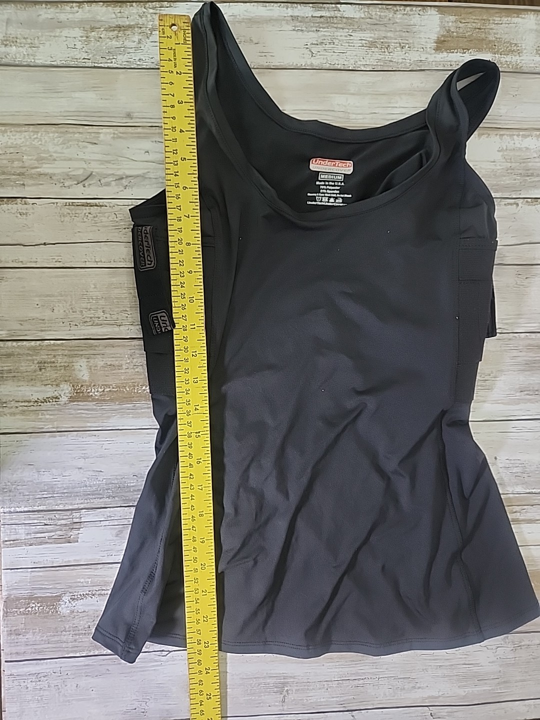 UnderTech Undercover Concealment Shirt Women Size Medium Black Tank Top Double