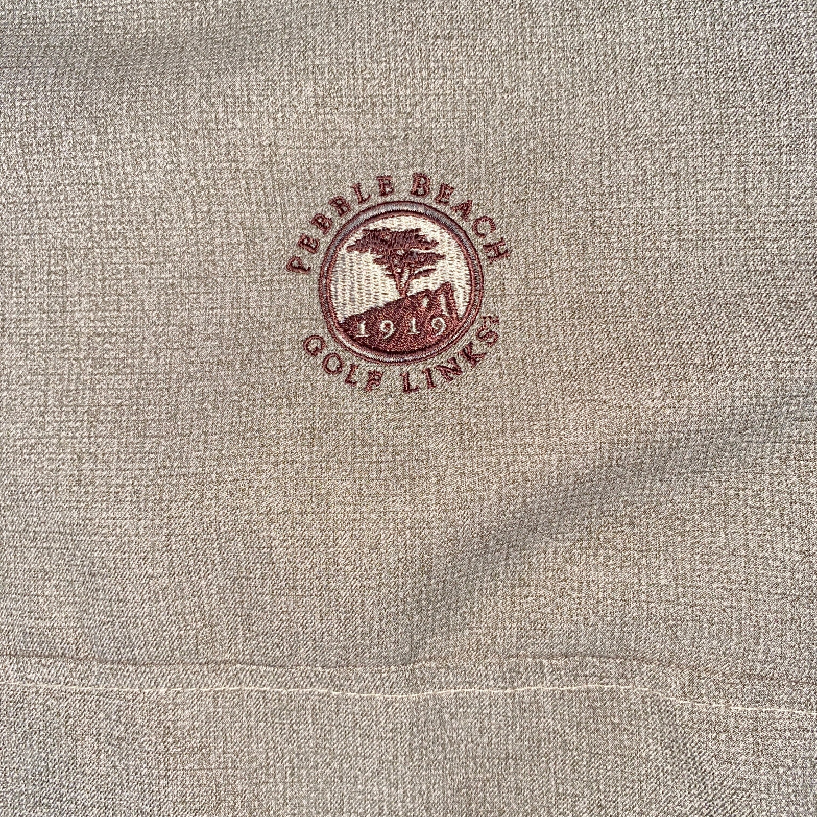 Pebble Beach Sunderland Scotland Golf Jacket XLarge Brown Pullover Quarter Zip