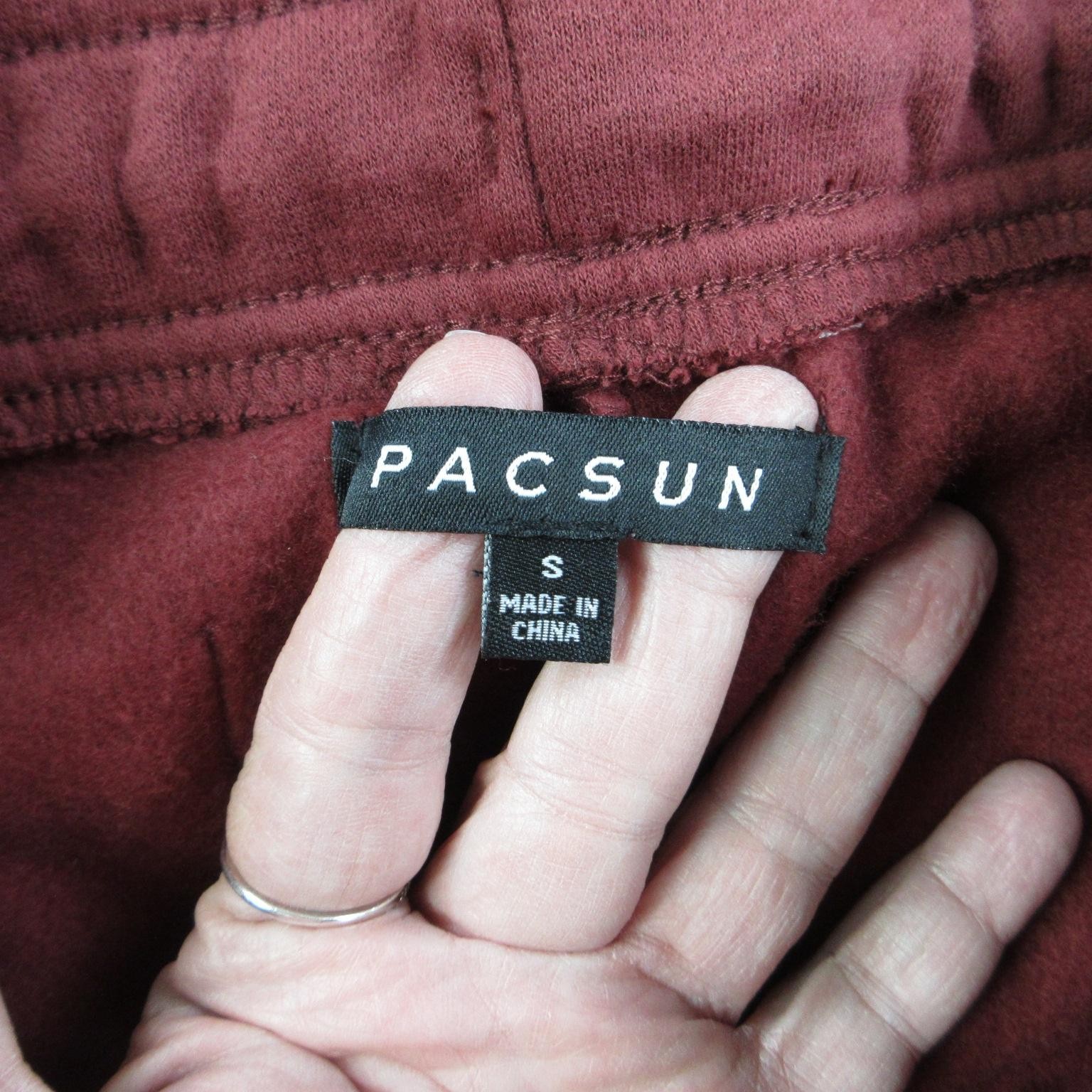 Pacsun Pants Womens S Red Flared Fleece Sweatpants Elastic Waist 28×31* NWT