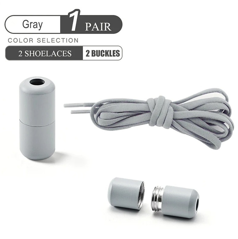1 pair Elastic No Tie Shoelaces Quick Lock Sneaker Shoe Laces