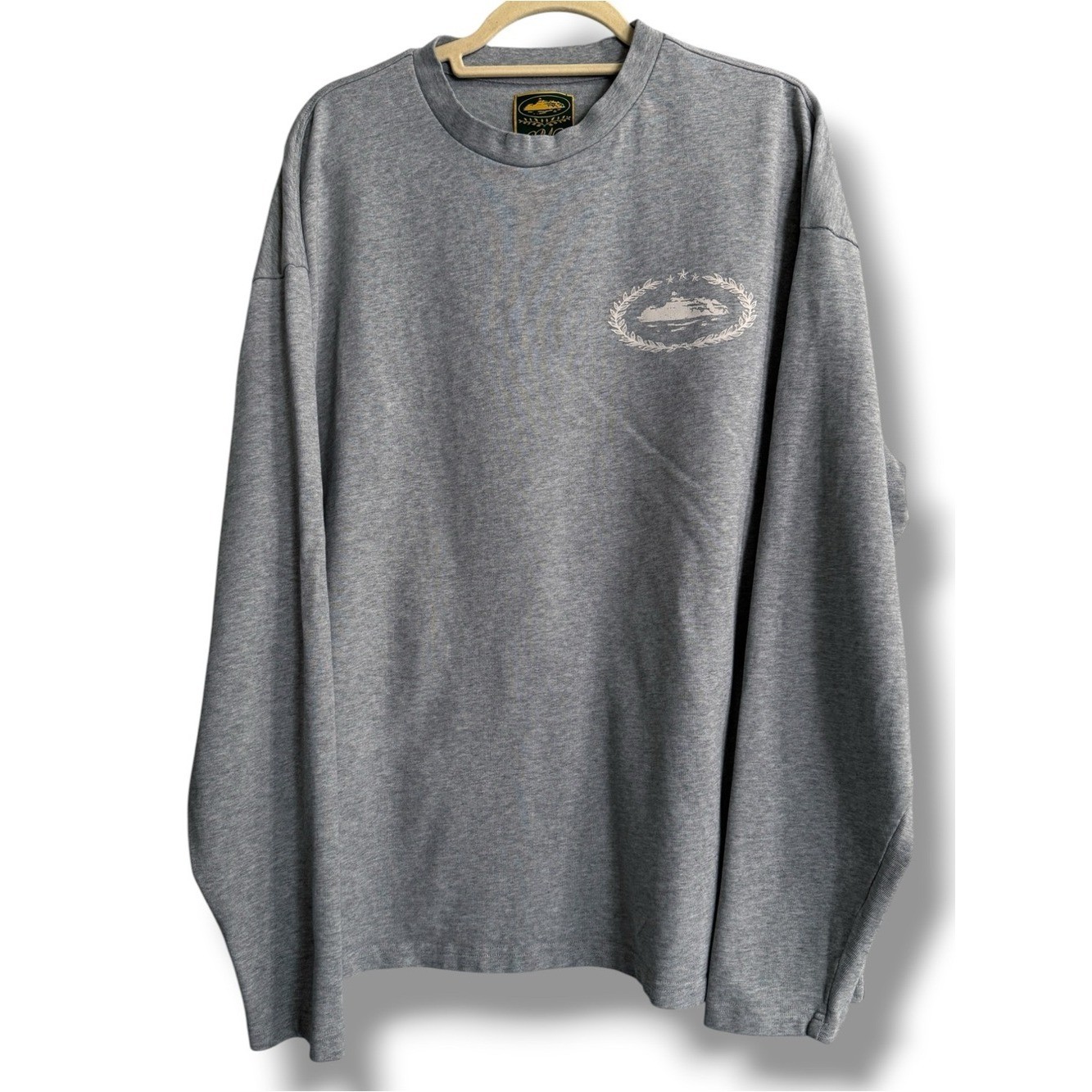 CORTEIZ Royale Heavyweight Long Sleeve T Shirt Heather Gray Size XXL