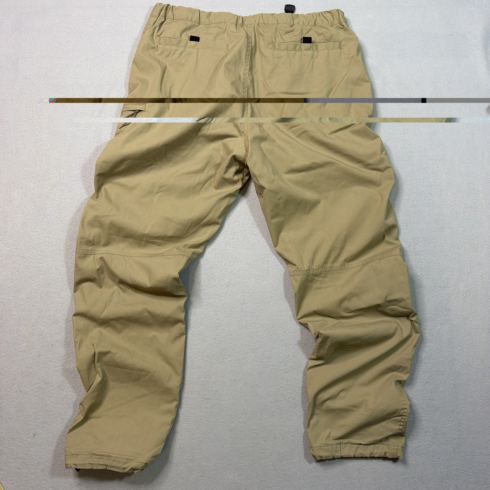UNIQLO Men’s Beige Fleece Lined Heattech Pants Cotton Blend 33-36 Waist
