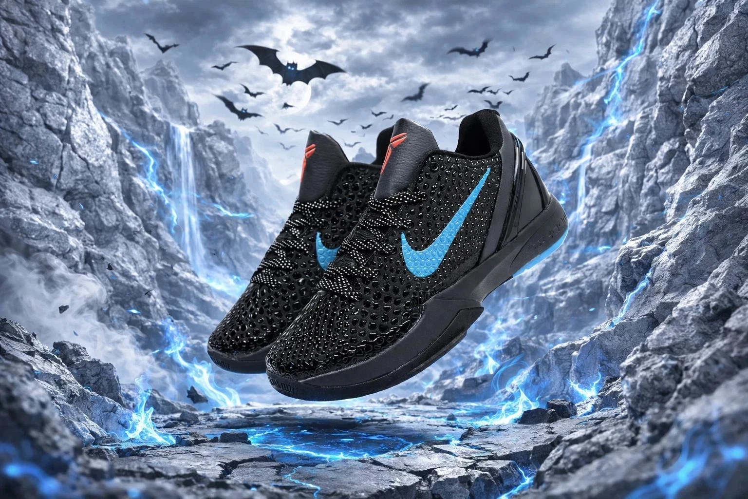 Men – Zoom Kobe 6 Dark Knight Size US 7-12