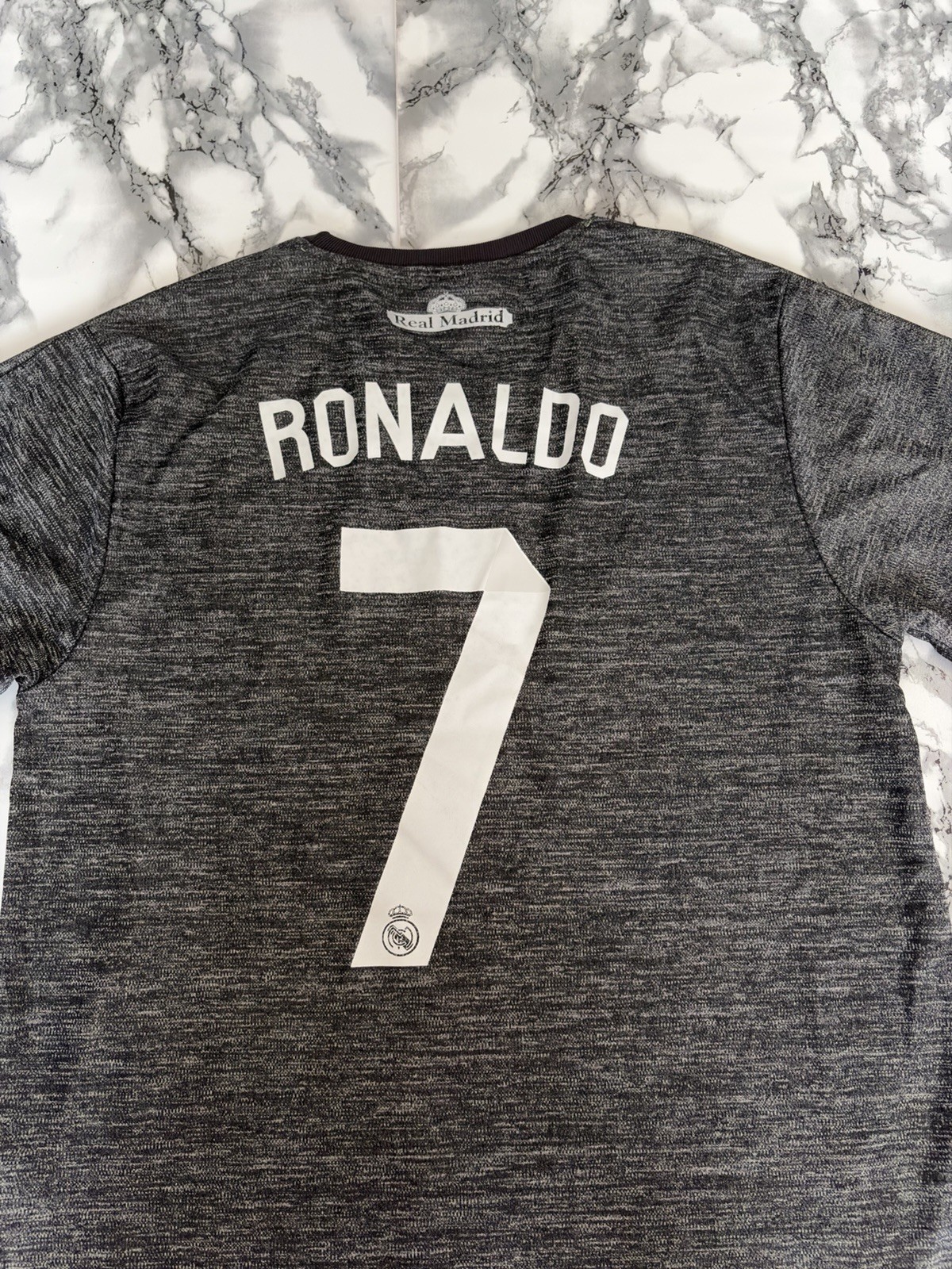 Adidas Real Madrid 2015-16 Away Football Shirt Jersey Grey Neon Size M LFP FIFA