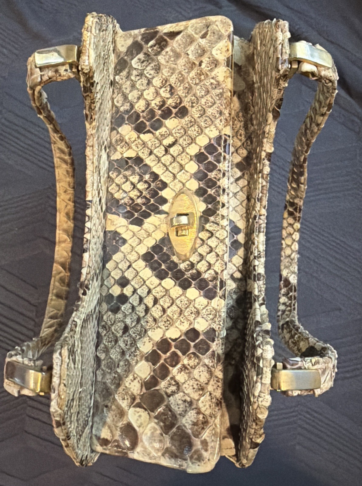 Vintage Nicholas Reich Python Snake Skin Leather handbag /purse ALL OCCASIONS