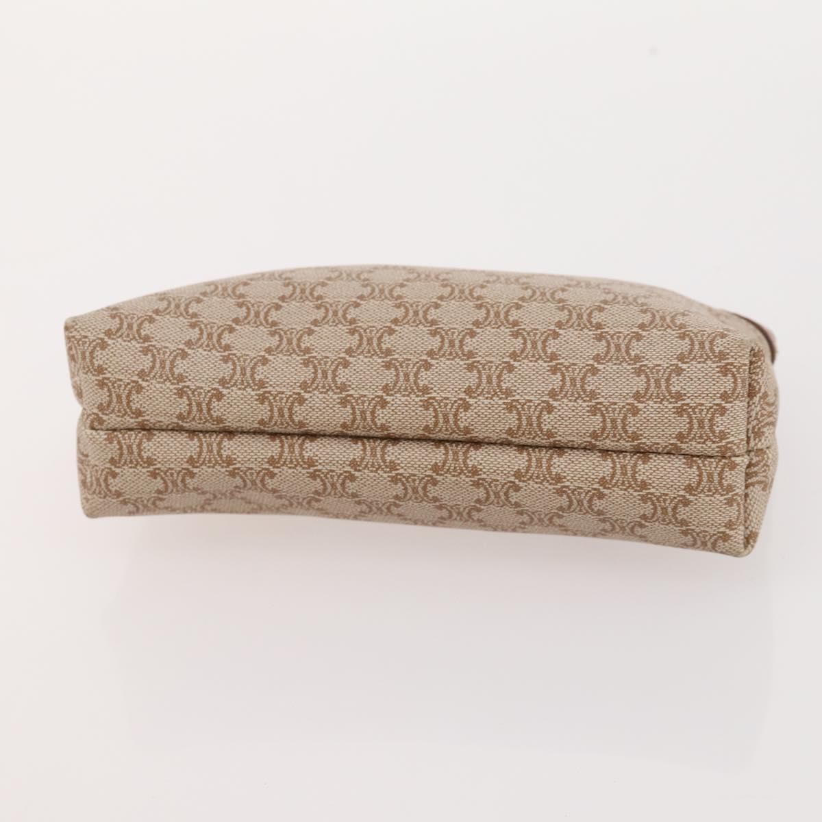 CELINE Macadam Canvas C Macadam Canvas Pouch PVC 3 Set Beige Brown Auth fm5234