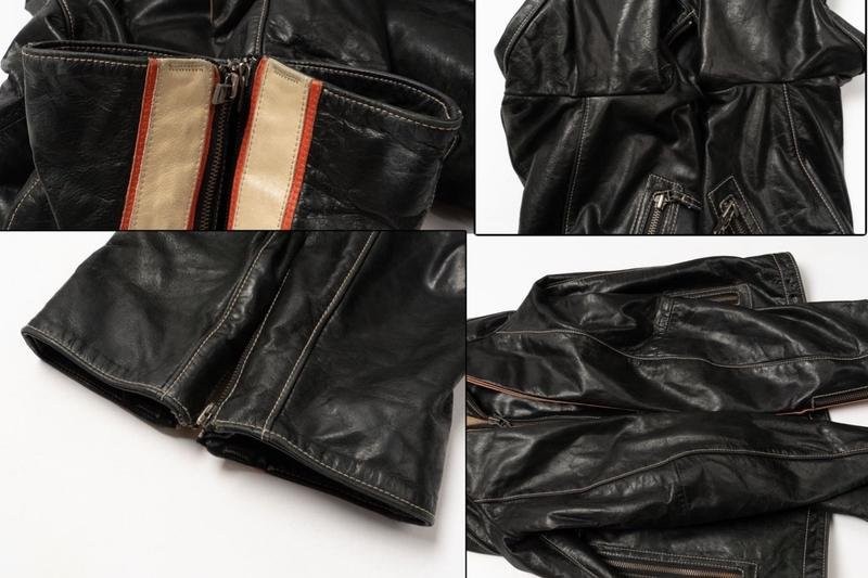 Men Strellson Jacket Black Leather 36 / S / 44
