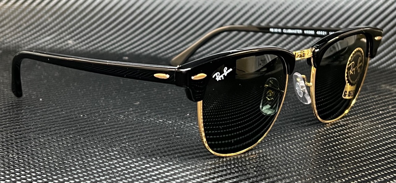 RAY BAN RB3016F W0365 Black on Arista Square 55 mm Unisex Sunglasses