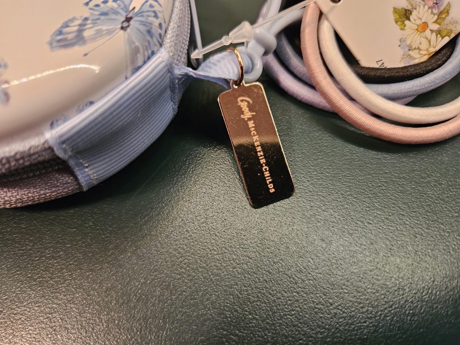 Mackenzie Childs MC x Goody Butterfly Toile Purse Charm Elastic 15 CT New
