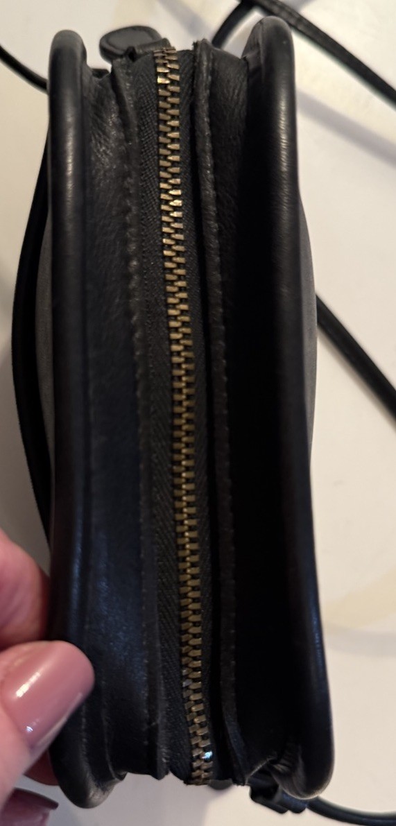 COACH Vintage Mini Abbie Black Leather Crossbody #9017 Purse Handbag Classic