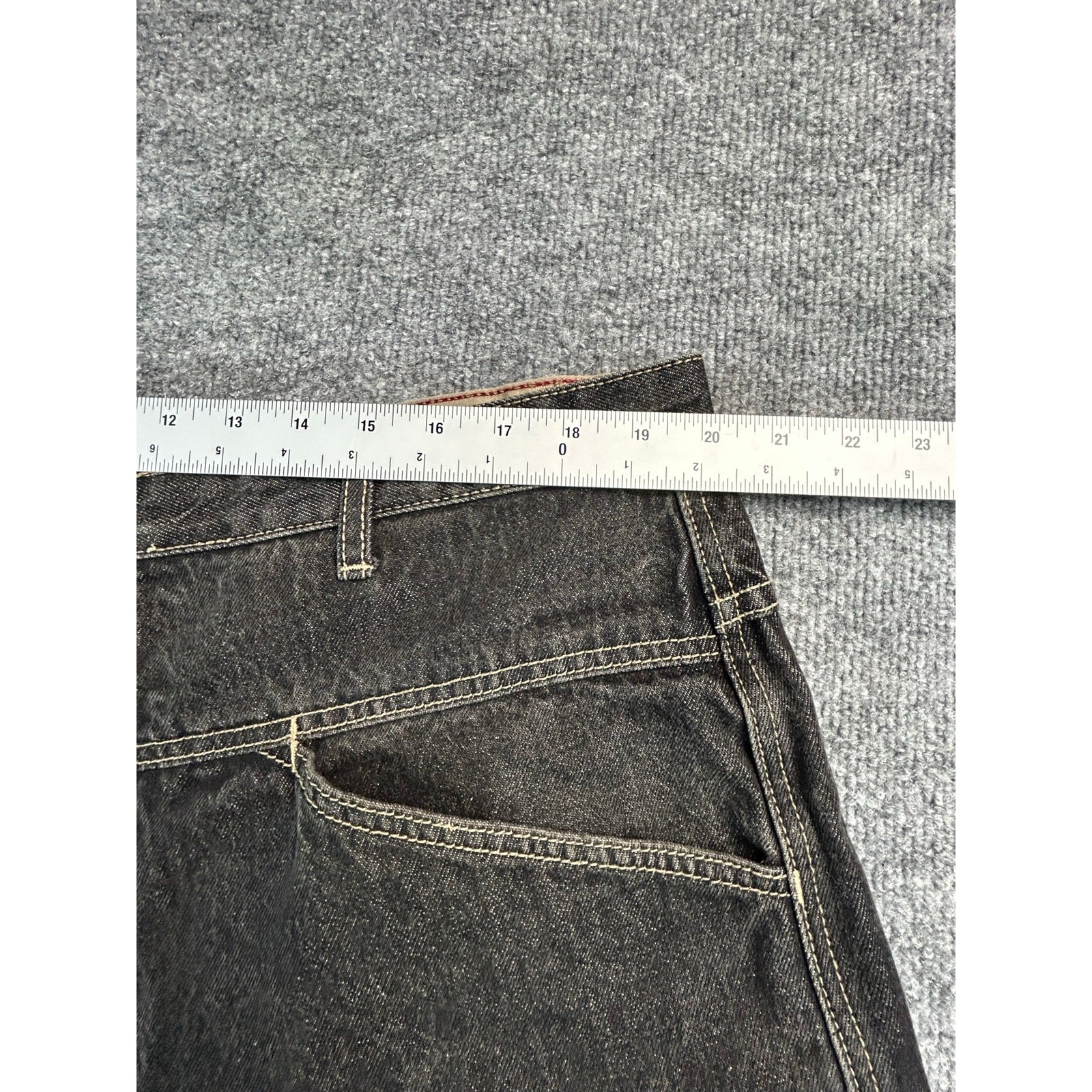 Marlithe Francois Girbaud Jeans Men’s 40 Blk Carpenter Wide Leg Denim Y2K Baggy