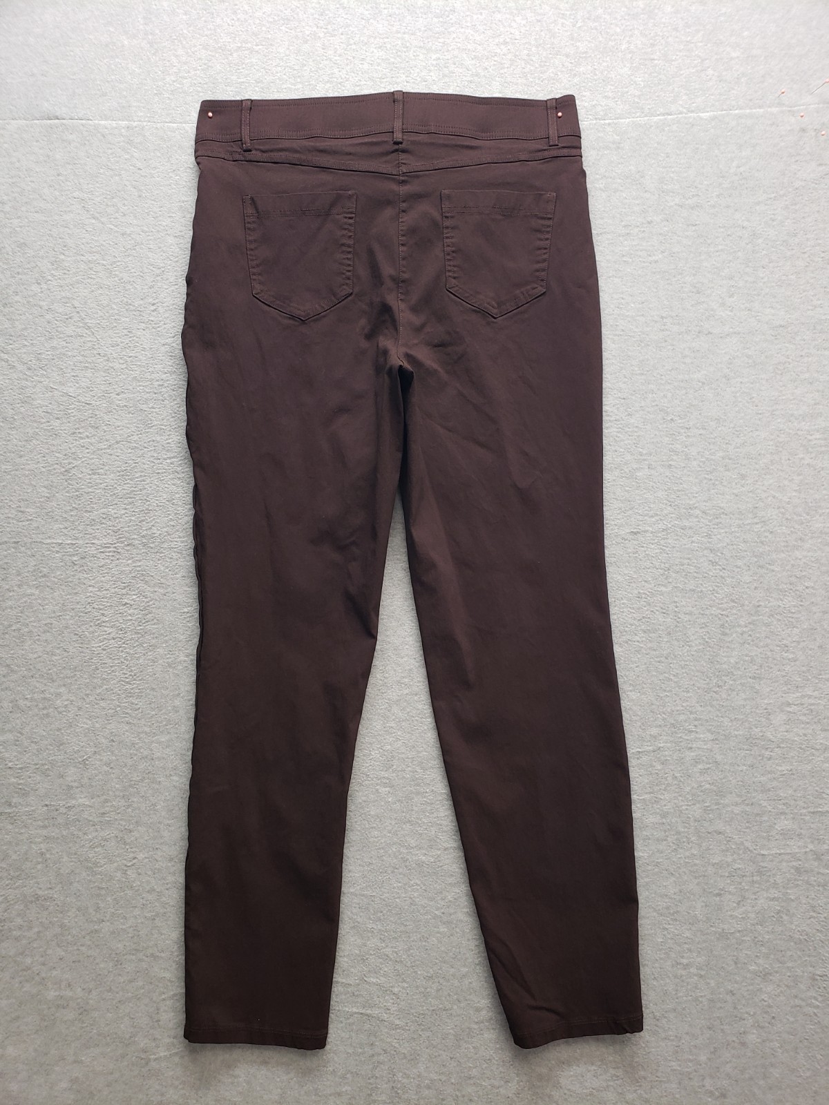 89th & Madison Women Pant 10 Brown Straight Leg High Rise Stretch Casual Career