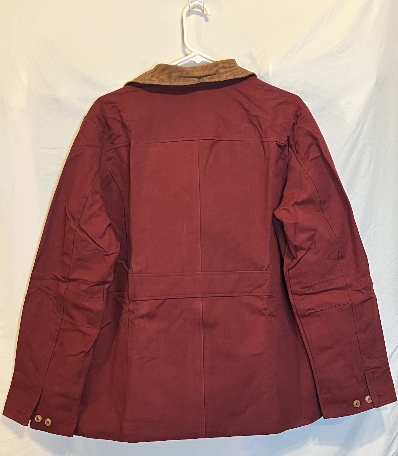 Women’s Brick Red Barn Jacket w Corduroy Collar/Cuffs Women’s Sz L New
