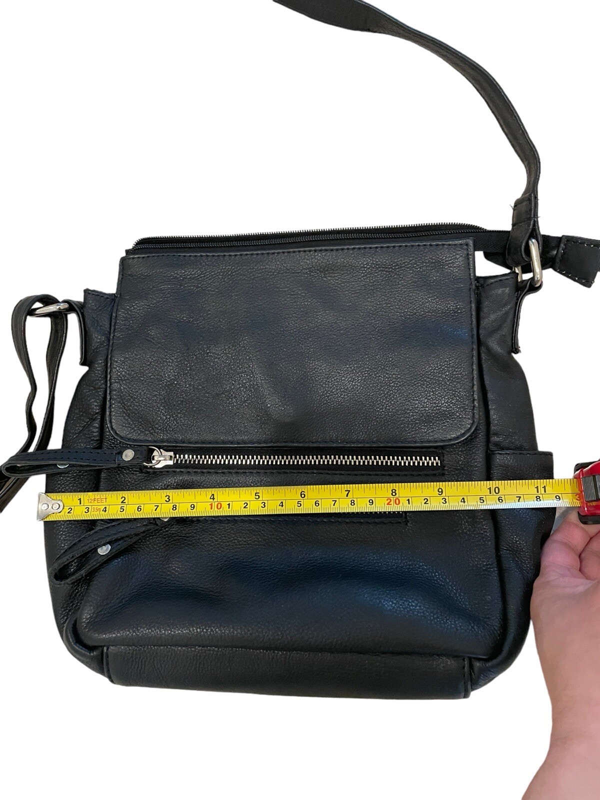 Good American Leather Works Shoulder Bag Leather Purse Black Size 10×11 GUC 👝