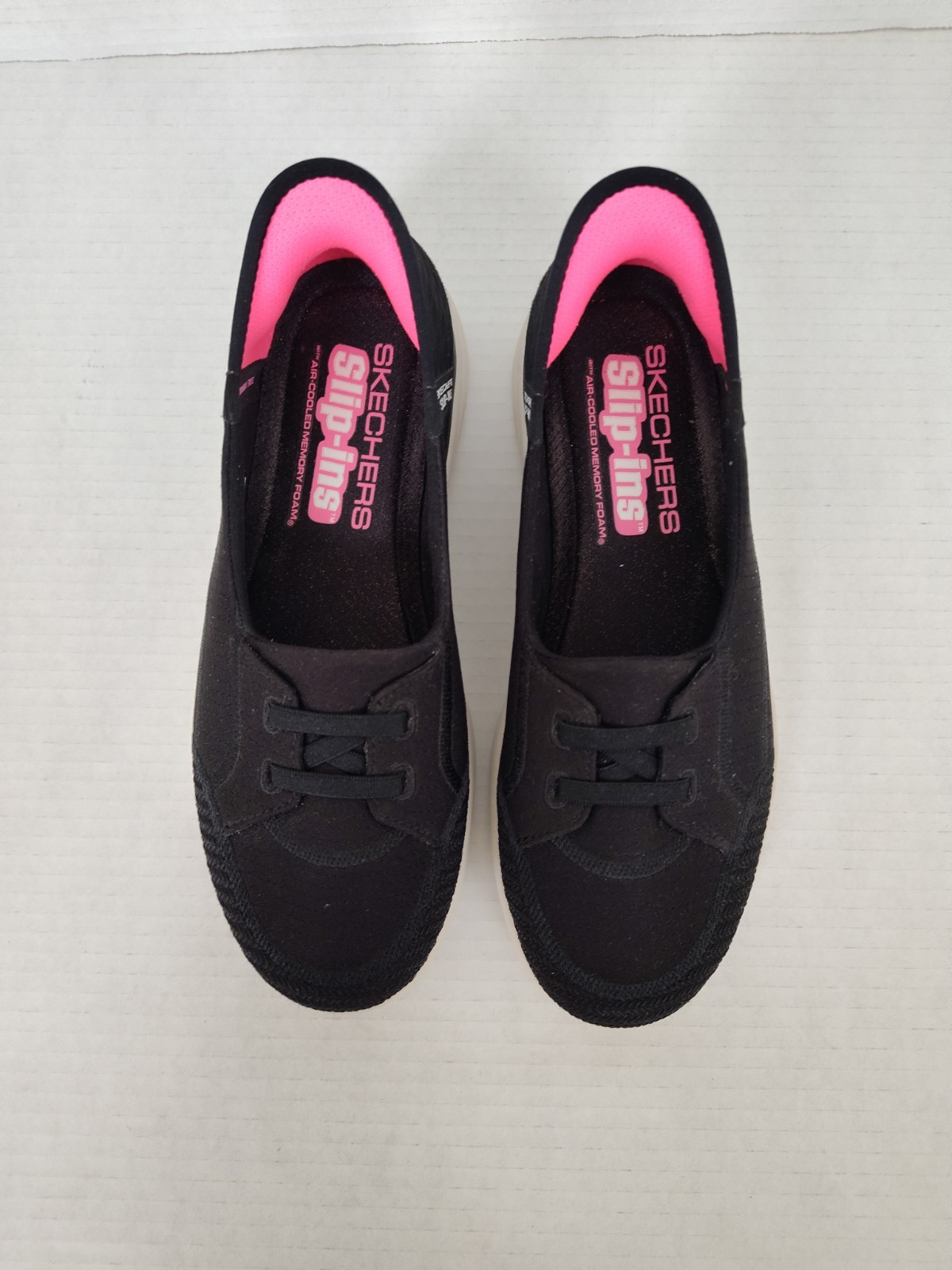 Skechers Slip Ins On-The-Go Flex Top Notch Black Shoes Womans 6.5