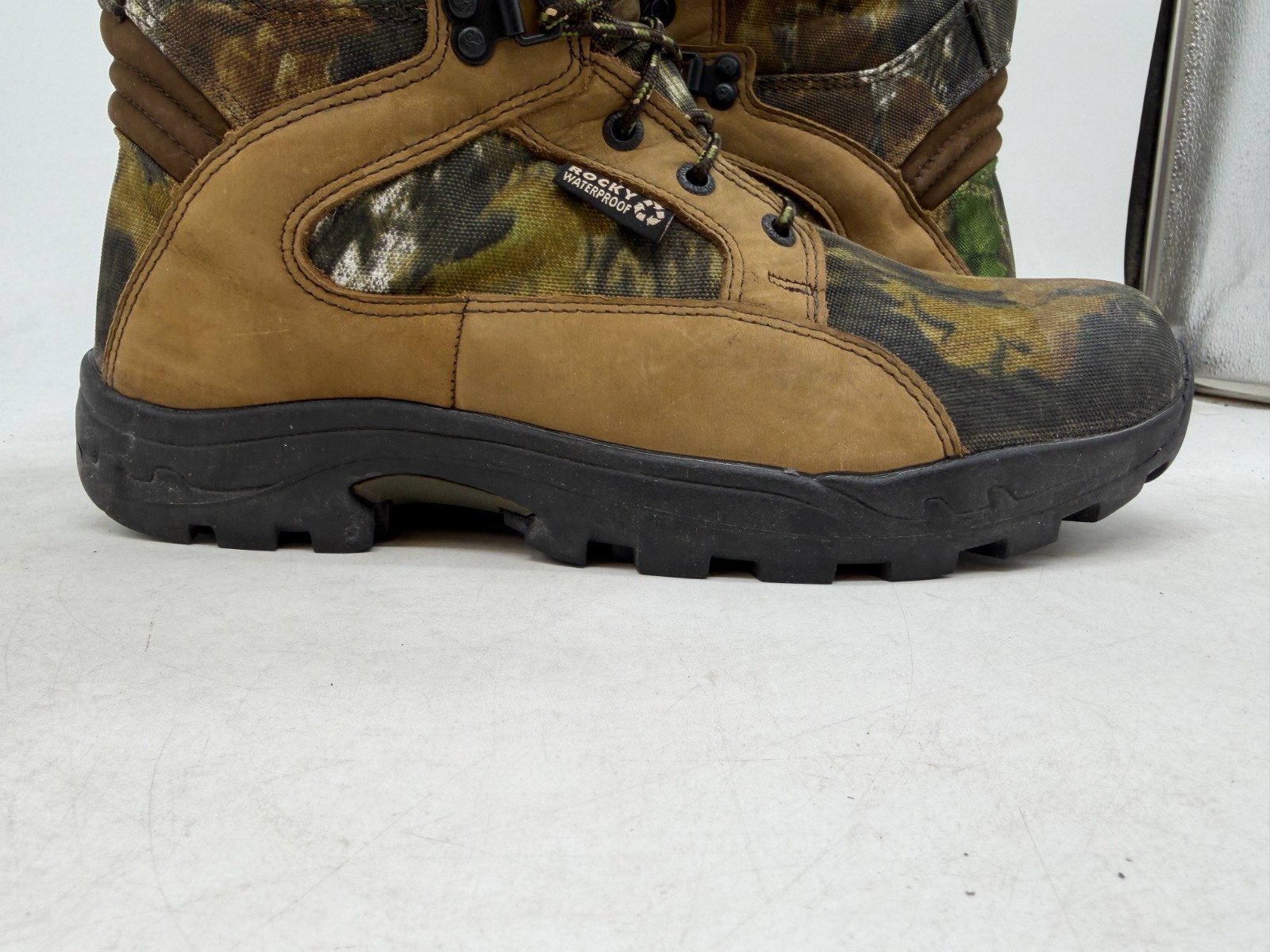 Rocky ProLight 16″ Hunting Boots Men’s Mossy Oak Camo Waterproof Snakeproof – 9