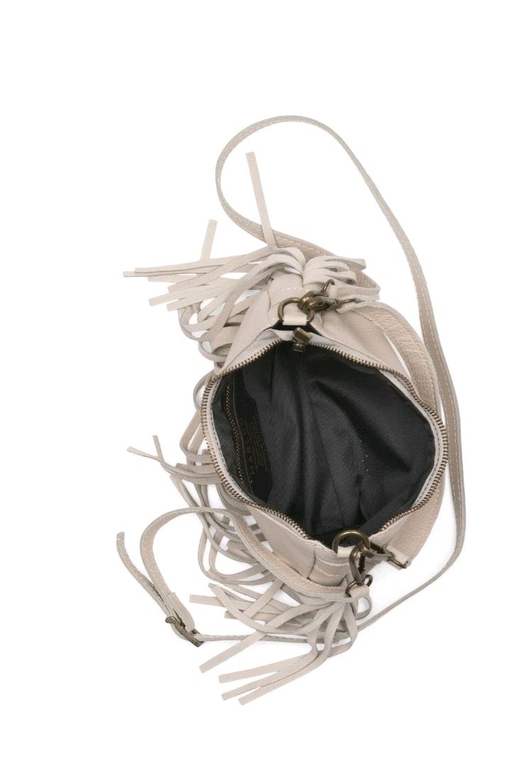 NWT Marlon Italian Leather Purse w/ Fringe Festival Western Boho Crossbody Bag